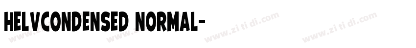 HelvCondensed Normal字体转换